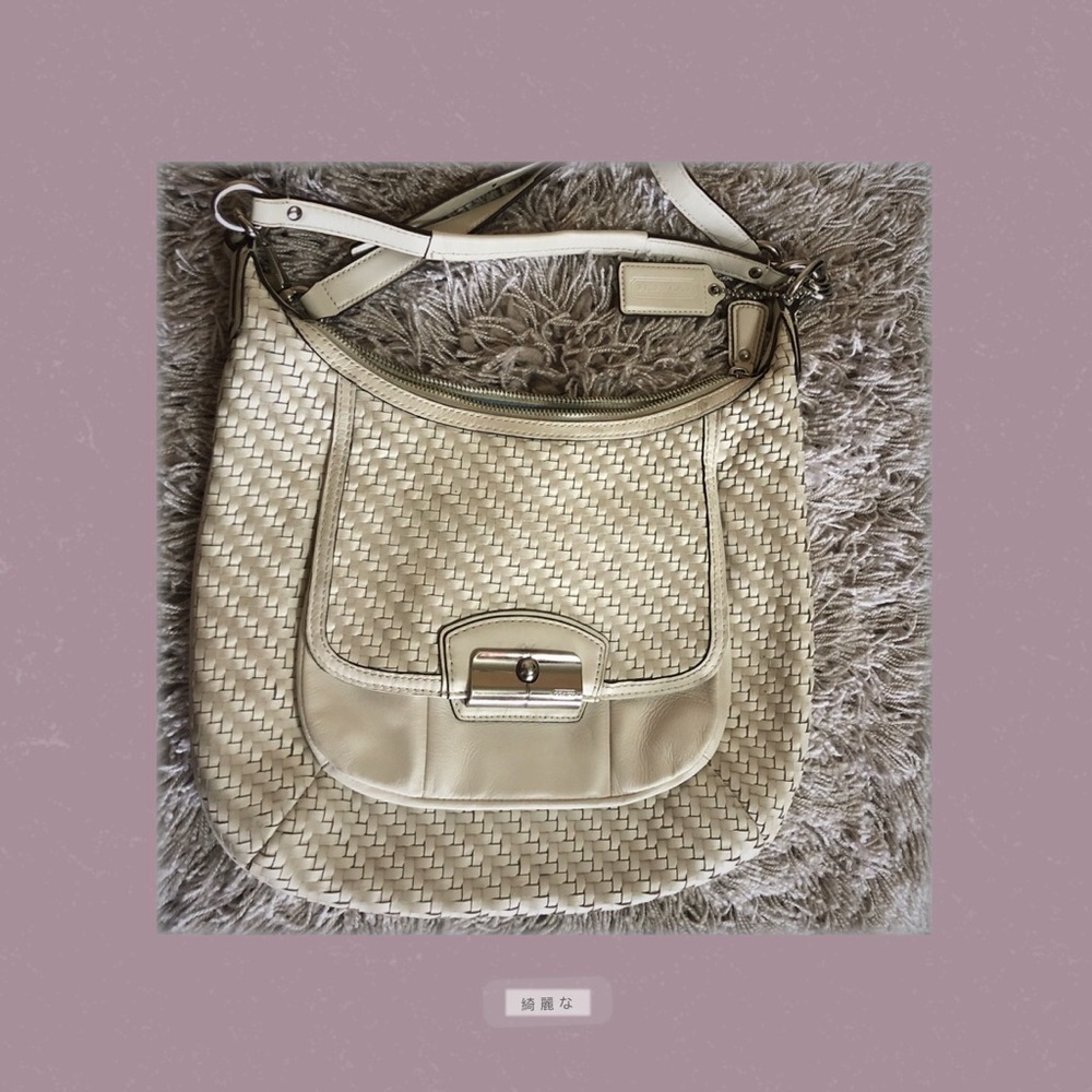 White Leather Coach Bag